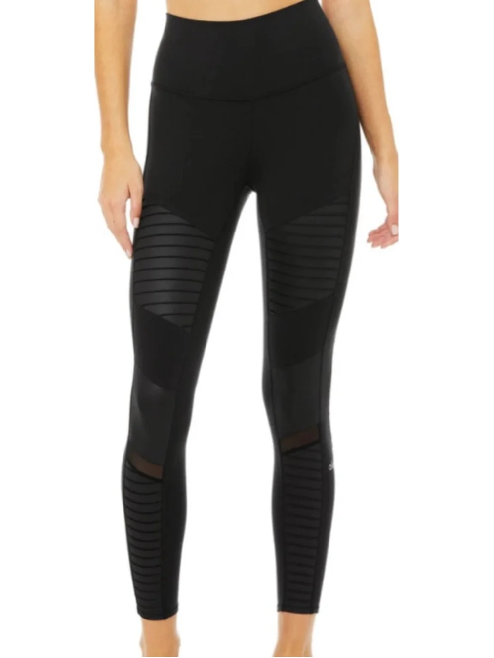 Alo Women’s Moto High-Rise Leggings, Size Medium, 28.5” Inseam, VGUC